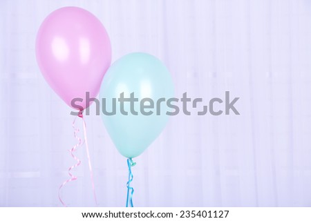 Blue and pink balloons