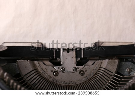 Antique Typewriter. Vintage Typewriter Machine close-up