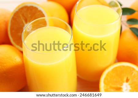 Freshly squeezed orange juice, close-up