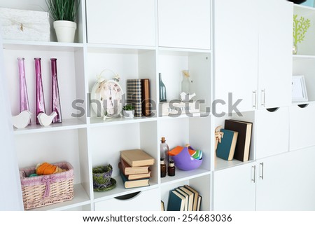 Modern design interior of room with closet, indoors