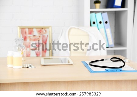 Doctor workplace in office