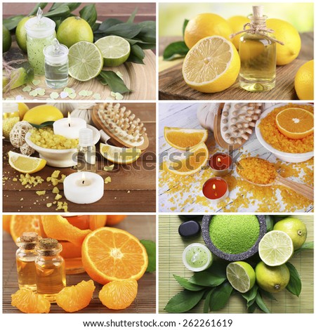 Citrus spa compositions in collage
