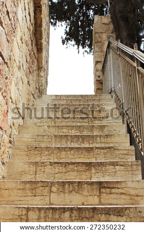 Old stone steps in Jerusalem
