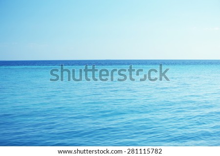 Clear ocean water, in resort