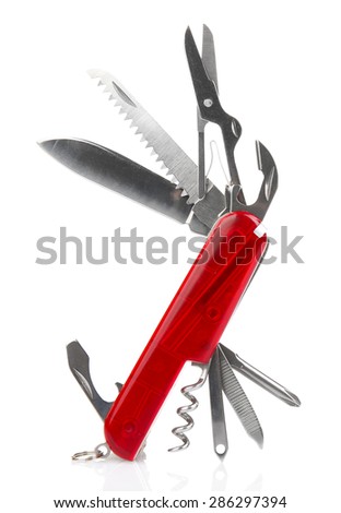 Multipurpose knife isolated on white