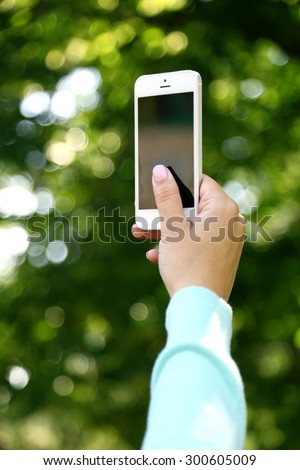 Taking picture of nature with smart phone