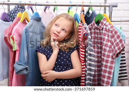 Little girl and new clothes