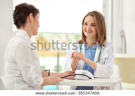 Doctor and patient in office