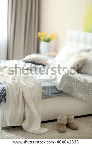 Bright stylish bedroom