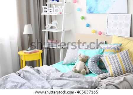 Modern interior of the child\'s bedroom