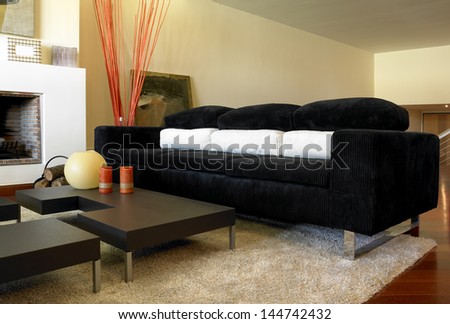 Living Room set detail with decoration elements