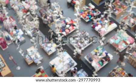 clothing sellers inside a big mall