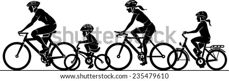 Family Fun Riding Bicycle Family Fun Riding Bicycle