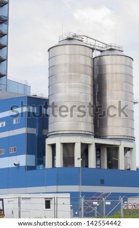 View of a plastic pellets factory