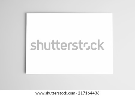 Blank card or sheet of paper