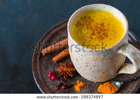Golden Milk, made with turmeric and other spices