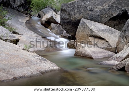 Small cascades in the High Sierras, Kings Canyon National Park California