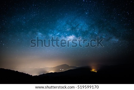 Milky Way. Beautiful night sky