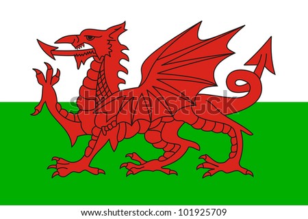 very big size wales country flag illustration