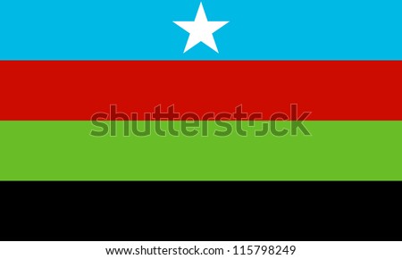 very big size Somali Bantu liberation movement flag illustration