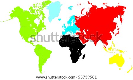 the world map in color. of the world. world map