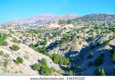turkey country taurus mountains general view with blue sky