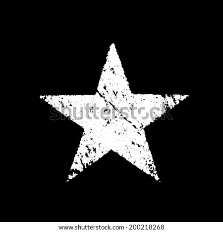 white grunge star over black background computer generated
