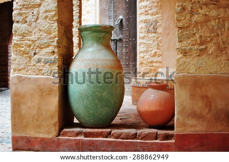 agadir city morocco medina landmark arab ceramic vase