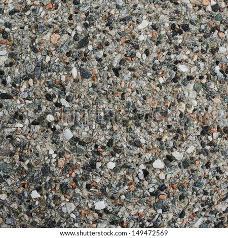 Concrete mixed with small stone chippings texture background