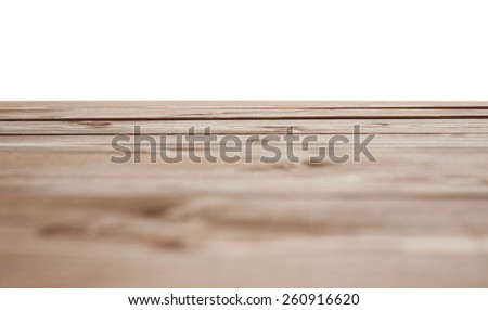 Dark brown paint coated wooden pine boards as a copyspace background composition isolated over the white background