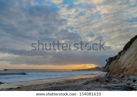 California Sunset Along the Coast