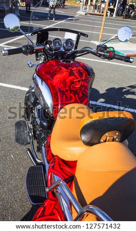 CHIANG MAI, THAILAND - DECEMBER 09:   Motorcycle Triumph on display in the annual \