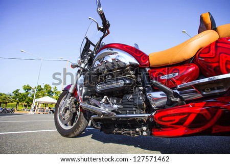 CHIANG MAI, THAILAND - DECEMBER 09:  Motorcycle Triumph on display in the annual \