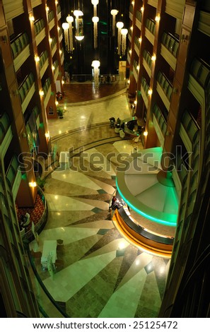 hotel lobby interior design. stock photo : Interior design