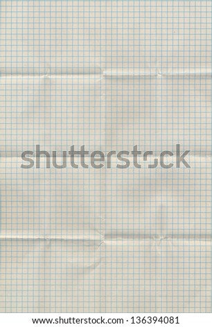 Graph paper folded in sixteen parts. High resolution