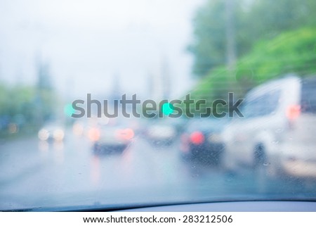 blurred picture of city streets with cars