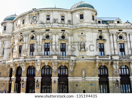 BILBAO, SPAIN - APRIL 13: The Arriaga theater. It was designed by architect JoaquÃ?Â­n de Rucoba. April 13, 2013 in Bilbao, Basque Country, Spain