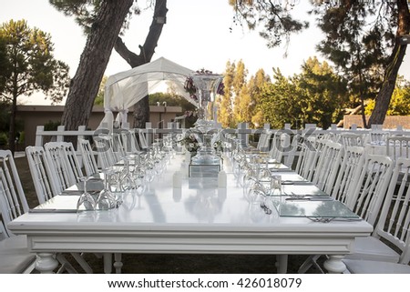 Outdoor Banquet Table.