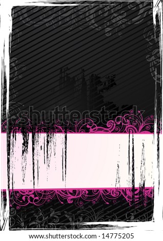 floral wallpaper vector. Vector Grunge Floral Wallpaper