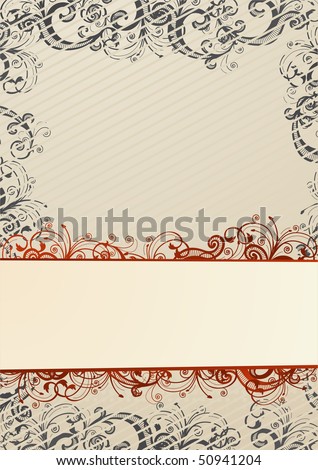 Beige Floral Wallpaper