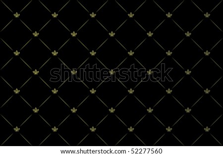 Black And Gold Wallpaper. stock vector : Vector illustration of lack and gold vintage wallpaper