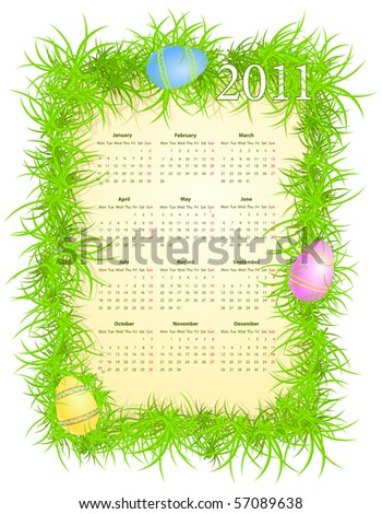 when is easter 2011 calendar. Easter 2011 - Calendar of