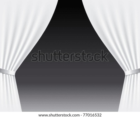 Vector Stage With White Curtains - 77016532 : Shutterstock