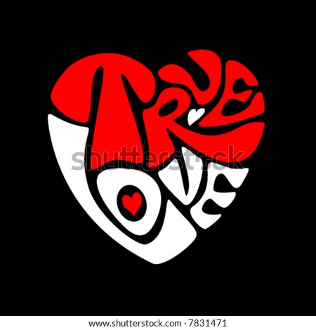 Love Hearts Pictures on True Love Heart  Vector   7831471   Shutterstock