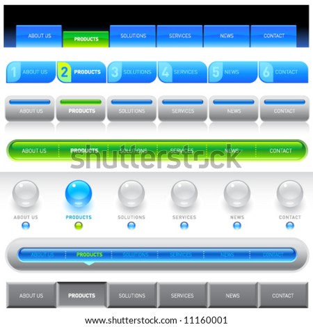 Clean vector easy to edit web navigation templates 10 Clean vector easy to edit web navigation templates 10