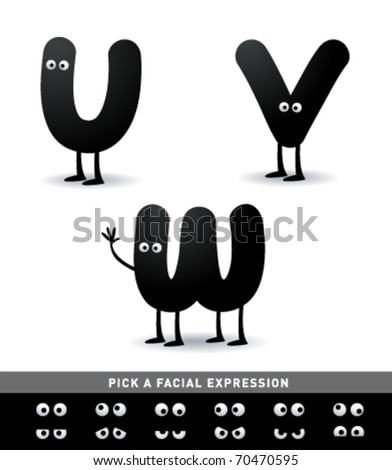 Funny Sign on Funny Alphabet Easy To Edit Make Your Own Funny Word Stock Vector