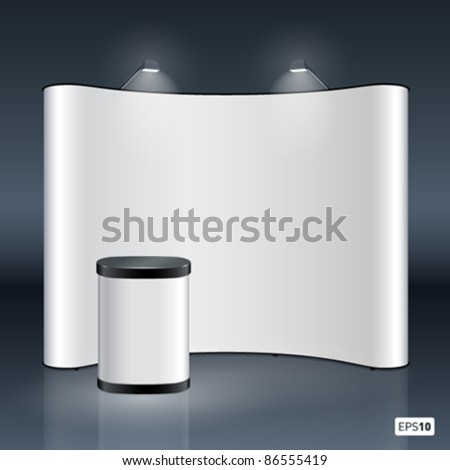 Vector blank trade show booth for designers Vector blank trade show booth for designers