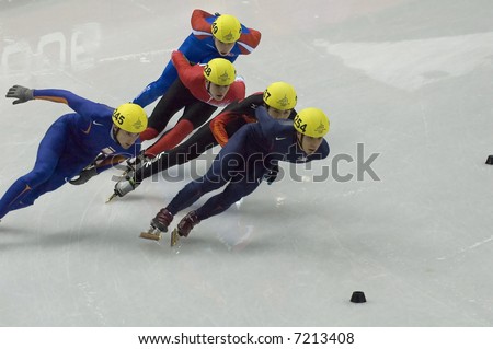 Short track ice skater during the last Olympic Games Short track ice skater during the last Olympic Games