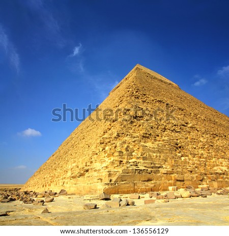 famous ancient egypt Cheops pyramid in Giza Cairo