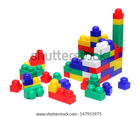building house of blocks - meccano toy